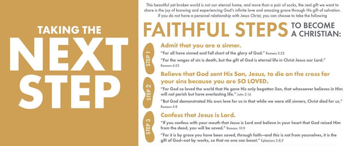 Take the Next Step – Share Encouragement with Scripture Socks